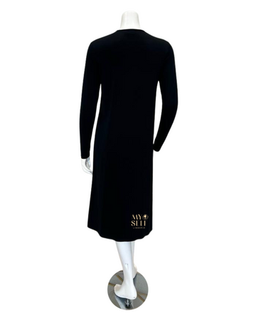 Sparrow S6431 Black Long Sleeve 44" Maternity Shell Dress myselflingerie.com